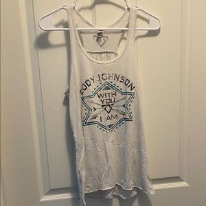 Cody Johnson White Graphic Tank Top